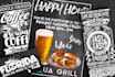 design freestyle chalkboard menu posters
