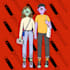 illustrate couple or family into cute ghouls
