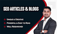 do SEO article writing, blog post writing or content writing