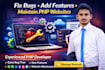 fix bugs, add features, and maintain your PHP website