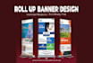 design professional roll up banner and retractable banner