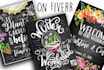 design crazy chalkboard flyer poster brochures