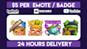 create custom twitch emotes and sub badges in cute chibi style