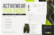 create activewear fitness design and tech pack