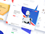 create modern web ui psd template design