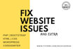 fix your website html css jquery php issues within 24hr
