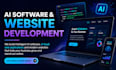 do ai software, ai website, ai web application as a senior full stack developer