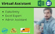 be your virtual assistant for admin work and excel work