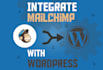 integrate mailchimp with wordpress