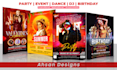 design modern party club event birthday christmas church food sports flyer epk