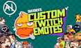 create snazzy twitch, kick emotes in 24 hours