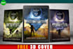 design professional fiction book  cover with free 3d