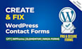 create and fix wordpress contact forms, cf7 and wpforms