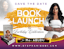 design book launch flyer and author promotion design