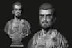 sculpt a detailed 3d bust, 3d face for 3d printing