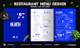 design a premium restaurant menu for your brand