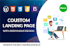 design a responsive wordpress landing page or elementor landing page