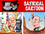 create a political or satirical cartoon