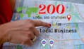 do 200 live local citations for your local business listing