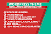 install wordpress theme, themeforest theme, as like demo