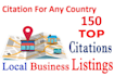 build top 150 USA live local citations for local business