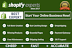 redesign shopify website and redesign shopify store
