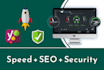 do wordpress speed optimization, onsite SEO and web security