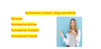 summarize content, blog and ebook