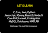 teach you full stack, ai development, programming languages
