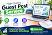 provide niche relevant guest post and SEO backlinks