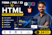 convert figma, PSD to HTML CSS bootstrap