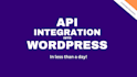 do wordpress API integration