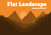 do flat vector illustration of landscape and children