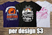 do bulk t shirt designs