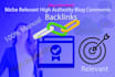 do niche relevant high authority blog comments for backlinks