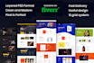 design photoshop or PSD web templates, figma website design