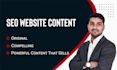 be your SEO website content writer, website copywriting