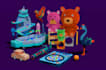 create 3d toy model rendering, plush toys, and 3d animation