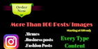 create instagram posts and content