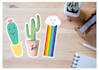 design creative and printable bookmarks and stickers