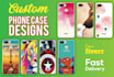 design creative phone case with mock up within 24 hours