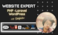 be full stack web developer, laravel PHP website development