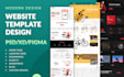 design UI UX website landing page template in PSD, xd or figma