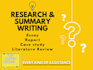 be your expert research writer for reports and analysis