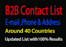 provide business list with email and phone in any country