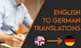translate your english text into german
