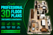create professional 3d floor plans for homes and apartments