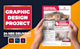 design flyer, postcard, brochure, booklet, catalog, magazine
