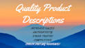create quality SEO product descriptions
