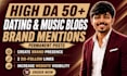 do guest post on da 50 dating or music blogs